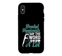 Funny Dental Hygienists Say The F Word A Lot Floss Case for iPhone X/XS