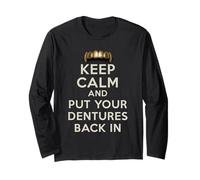Funny Dentist Dental Dentures Teeth Dentures Wearers Long Sleeve T-Shirt