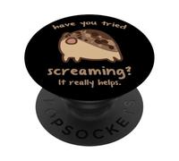 Funny Desert Rain Frog Screaming Meme PopSockets Adhesive PopGrip