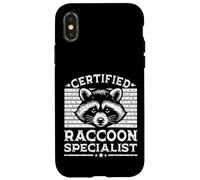 Funny Design Certified Raccoon Specialist Humor Outfit Case for iPhone X/XS