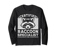 Funny Design Certified Raccoon Specialist Humor Outfit Long Sleeve T-Shirt