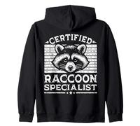 Funny Design Certified Raccoon Specialist Humor Outfit Zip Hoodie