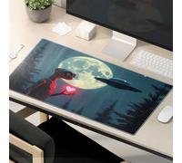 Funny Desk Accessories For Work Alien Holding Heart In Front Of Full Moon Mouse Pad Computer Mat For Desk Funny Quotes Mouse Pad
