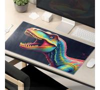 Funny Desk Accessories For Work Colorful Dinosaur Portrait: Prehistoric Art Mouse Pad Mouse Pads For Desk Cat Mouse Pad