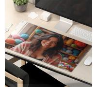 Funny Desk Accessories For Work Colorful Yarns And Smiles: A Knitting Haven Mouse Pad The Mouse Pad Funny Funny Mouse Pads For Desk