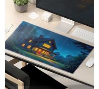 Funny Desk Accessories For Work Cozy Cottage In The Night Mouse Pad The Mouse Pad Funny Funny Mouse Pads For Desk
