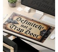 Funny Desk Accessories For Work Definitely Not A Trap Door Sign Mouse Pad The Mouse Pad Funny Funny Mouse Pads For Desk