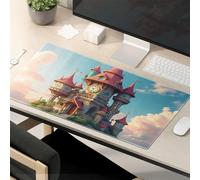 Funny Desk Accessories For Work Fantasy Castle In The Sky Mouse Pad Mouse Pads For Desk Cat Mouse Pad