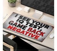 Funny Desk Accessories For Work I See Your Iq Test, Game Back Negative. Mouse Pad Mouse Pads For Desk Funny Mouse Pad