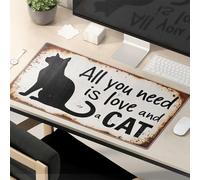 Funny Desk Accessories For Work Love And A Cat: Simple Happiness Mouse Pad The Mouse Pad Funny Funny Mouse Pads For Desk