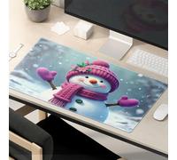 Funny Desk Accessories For Work Snowman In Pink Hat And Scarf Mouse Pad The Mouse Pad Funny Funny Mouse Pads For Desk