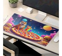 Funny Desk Accessories For Work Space Cats Feasting On Cosmic Pizza Mouse Pad Funny Desk Accessories For Work Mouse Pad Cool