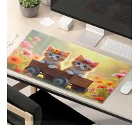 Funny Desk Accessories For Work Two Kittens In A Flower Wagon Mouse Pad The Mouse Pad Funny Funny Mouse Pads For Desk