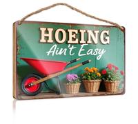 Funny Desk Live Signs Hoeing Ain't Easy. Rustic Kitchen Decor And Accessories Fall Signs Fo(20X30CM)