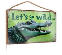 Funny Desk Live Signs Let's Go Wild With Excitement! Rustic Kitchen Decor And Accessories Fall Signs Fo(15X28CM)
