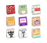 Funny Desk Signs,30 Different Fun and Flip-Over Messages for Office Gifts,Perfect Desk Accessories,A Gift for colleague,Mother's Day, Father's Day,Christmas Day(4.7" x 4.7")