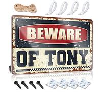 Funny Desk Signs Beware Of Tony Sign Funny Tin Sign Tinsign Decor(30X40CM)