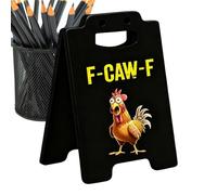 Funny Desk Signs, Funny Rooster Pattern Tabletop Ornament, Tabletop Decor Novelty Rooster Sign, for Dorm Bedroom Den Hotel Meeting Tables Workstations Counter Bar Farmhouse Shelf