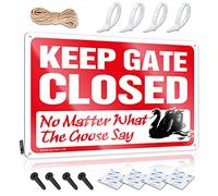 Funny Desk Signs Keep Gate Closed No Matter What The Goose Say Sign Funny Signs Billiard Metal Decor For Home Bar(30X40CM)