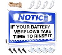 Funny Desk Signs Notice If Your Battery Overflows Take Time To Rinse It Tin Sign Man Cabe Decor Funny Signs For Bedroom(30X40CM)