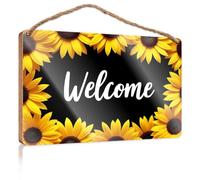 Funny Desk Signs Welcome to The Sunflower Festival Wooden Sign Spring Decor Front Decorative Wooden Sign(23X35CM)