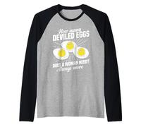 Funny Deviled Eggs Lover Thanksgiving Dinner Raglan Baseball Tee