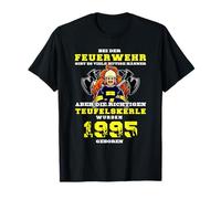 Funny Devil's Guys Fire Brigade Fireman Birthday T-Shirt