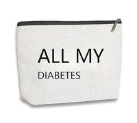 Funny Diabetic Travel Bag All My Diabetes Shit Bag Diabete Carrying Bag,Diabetes Insulin Makeup Bag,Diabetic Gifts for Women