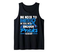 Funny Diabetic Type 1 Diabetes T1D Diabetes Awareness Tank Top