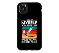 Funny Diabetic Type 1 Diabetes T1D I Inject Myself Insulin Case for iPhone 11 Pro Max
