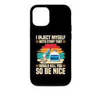Funny Diabetic Type 1 Diabetes T1D I Inject Myself Insulin Case for iPhone 12/12 Pro