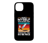Funny Diabetic Type 1 Diabetes T1D I Inject Myself Insulin Case for iPhone 14 Plus