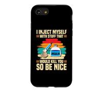 Funny Diabetic Type 1 Diabetes T1D I Inject Myself Insulin Case for iPhone SE (2020) / 7/8