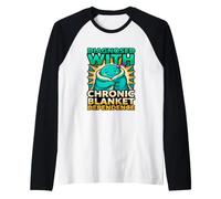 Funny Diagnosis Diagnosed with Chronic Blanket Dependence Raglan Baseball Tee
