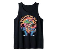 Funny Dino RIZZ EM with TISM T-Rex Autism Teacher Stimming Tank Top