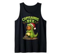 Funny Dinosaur Costume Capysaurus Rex Christmas Capybara Tank Top