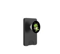 Funny dinosaur drinking wine PopSockets PopWallet for MagSafe