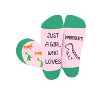 Funny Dinosaur Gifts for Women Girl Personalised Socks Women Dinosaur Lovers Gifts Ideas Christmas Birthday Thanksgiving Valentine's Day Anniversary Novelty Presents for Daughter Wife Friends