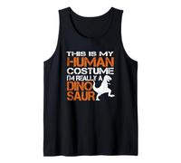 Funny Dinosaur Halloween T Rex Human Costume Tank Top