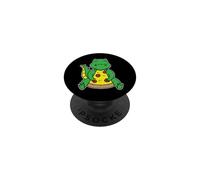 Funny Dinosaur Hugging Pizza Slice PopSockets Adhesive PopGrip