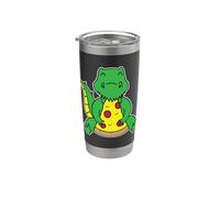 Funny Dinosaur Hugging Pizza Slice Stainless Steel Insulated Tumbler