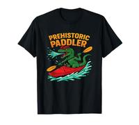 Funny Dinosaur Kayak Adventure Paddling in The River T-Shirt