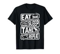 Funny Dinosaur Lovers Dino T-REX Eat Sleep Tame Repeat T-Shirt