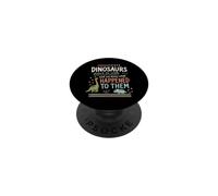 Funny Dinosaur Math Humor Nerdy Classroom Math Teacher PopSockets Adhesive PopGrip