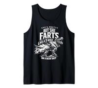 Funny Dinosaur Quote Women T Rex Bean Diet Humor Distressed Tank Top