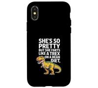Funny Dinosaur Saying Shes Pretty But Farts Like TRex Case for iPhone X/XS