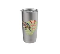 Funny Dinosaur Stop Clicking That Sarcastic Humor Stainless Steel Insulated Tumbler