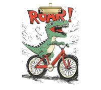 Funny Dinosaur White Contractor clipboard Plastic Hard Board for Student Girls Kids Teacher clipboard Size 9 x 12