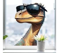 Funny Dinosaur Window Sticker, Window Cling, Window Decals for Glass - Static Cling Sticker for Kids Boys Rooms, Nursery & Car, Glass Door & Window Party Festival Decoration, Dino Animal Theme