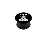 Funny Dinosnore Sleepy Dinosaur Kids Bedtime Pajama Napping PopSockets Adhesive PopGrip